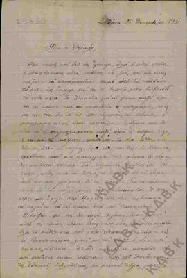 Επιστολή προς τον Ν.Π. Δελιαλή από τον [κ. Γεωργιάδη] σχετικά με αποστολή υλικού