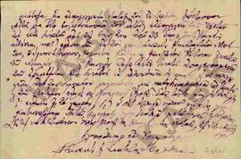 Επιστολή του Μητροπολίτη Σεραφείμ προς Κωνστάντιο όπου γίνεται αναφορά στην Μονή της Κοιμήσεως τη...
