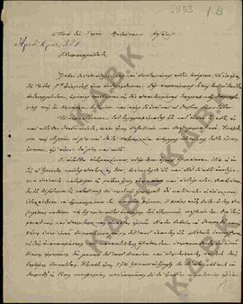 Επιστολή προς την Μητρόπολη Κοζάνης από τον Γεώργιο Α. Μπούσιο σχετικά με τις εκλογές των αντιπρο...